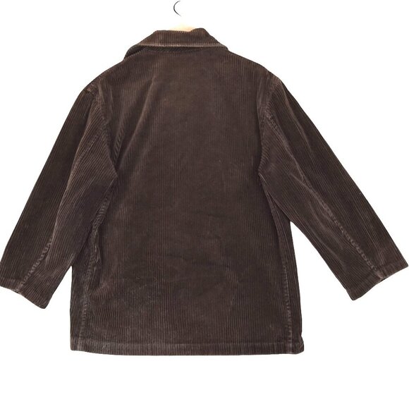 Benetton Brown Corduroy Coat Size Italian 40 Mod Academia 70s Retro - Picture 2 of 7